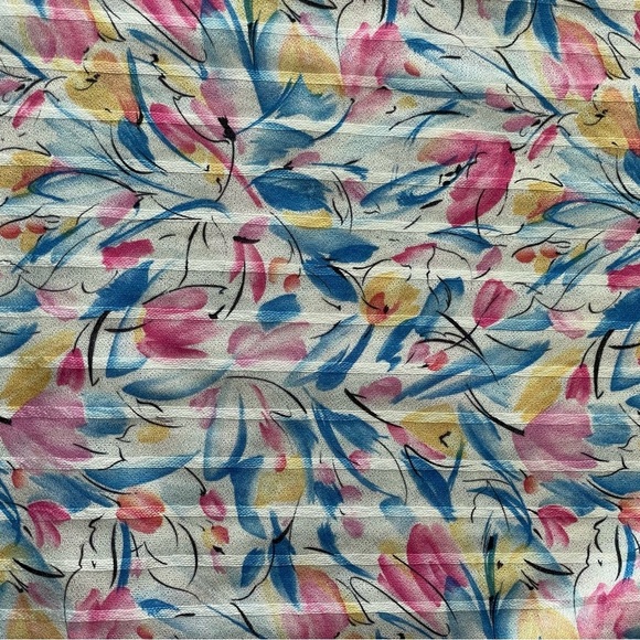 Graff California Floral Vintage 80s‎ Pastel Prairie Skirt Pockets sz 14 Made USA - Picture 3 of 14